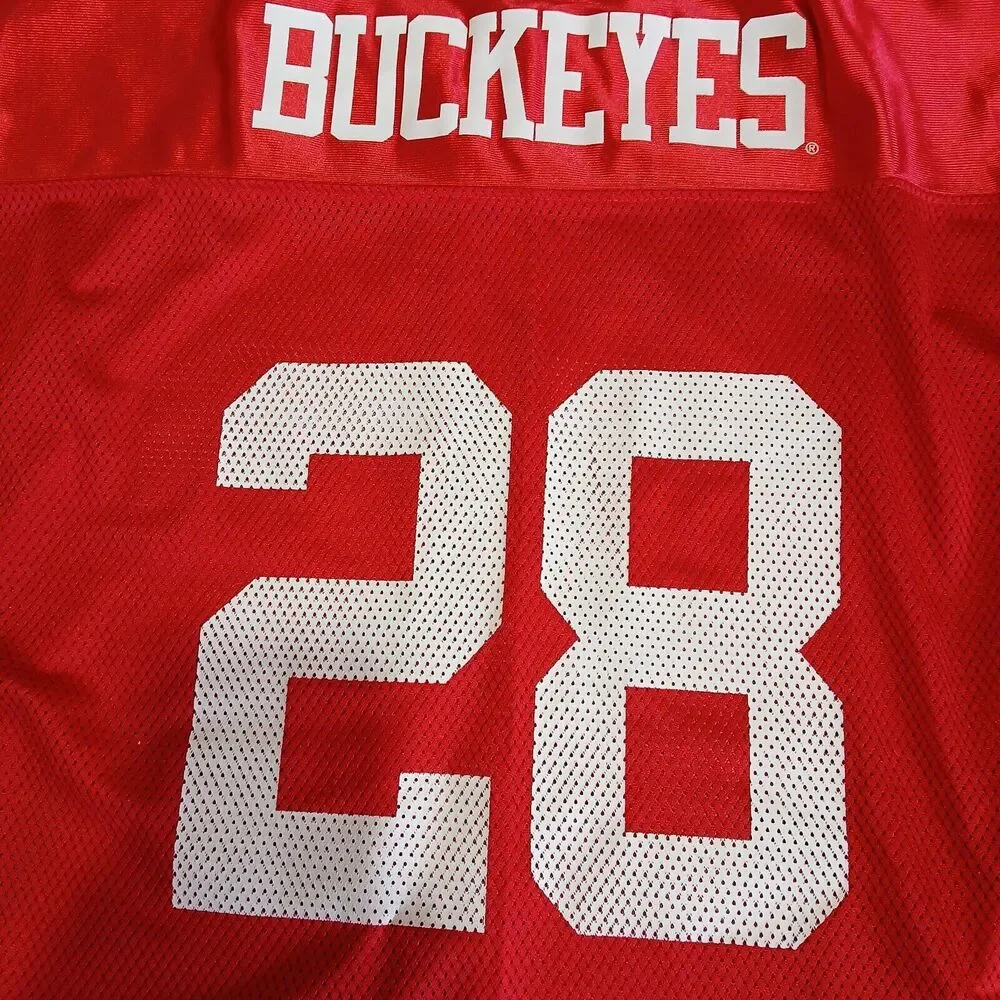 Ohio State Buckeyes Jersey Men XL Red Mesh Football OSU 28 NCAA KA Inc Team Gear - Picture 5 of 8